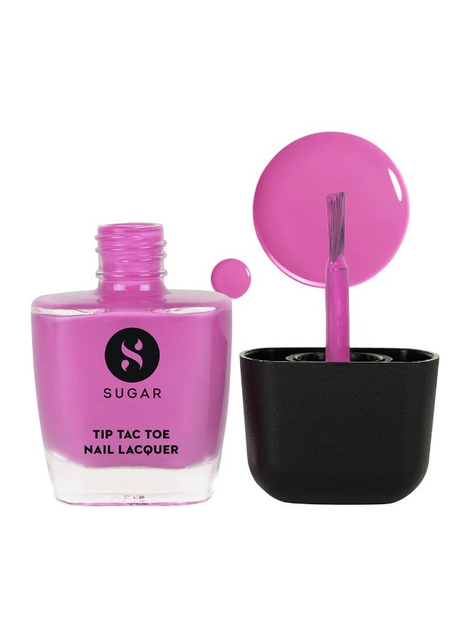 SUGAR Cosmetics Tip Tac Toe Nail Lacquer Classic | Long-lasting, 100% Chip-resistant & Glossy Finish | 10ml - 01 Pink Positive - Image 1